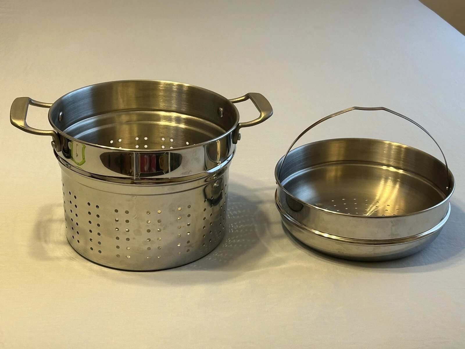 Nested Stainless Steel Pasta Veggie Steamer Strainer Colander Insert 8 QT 9"+