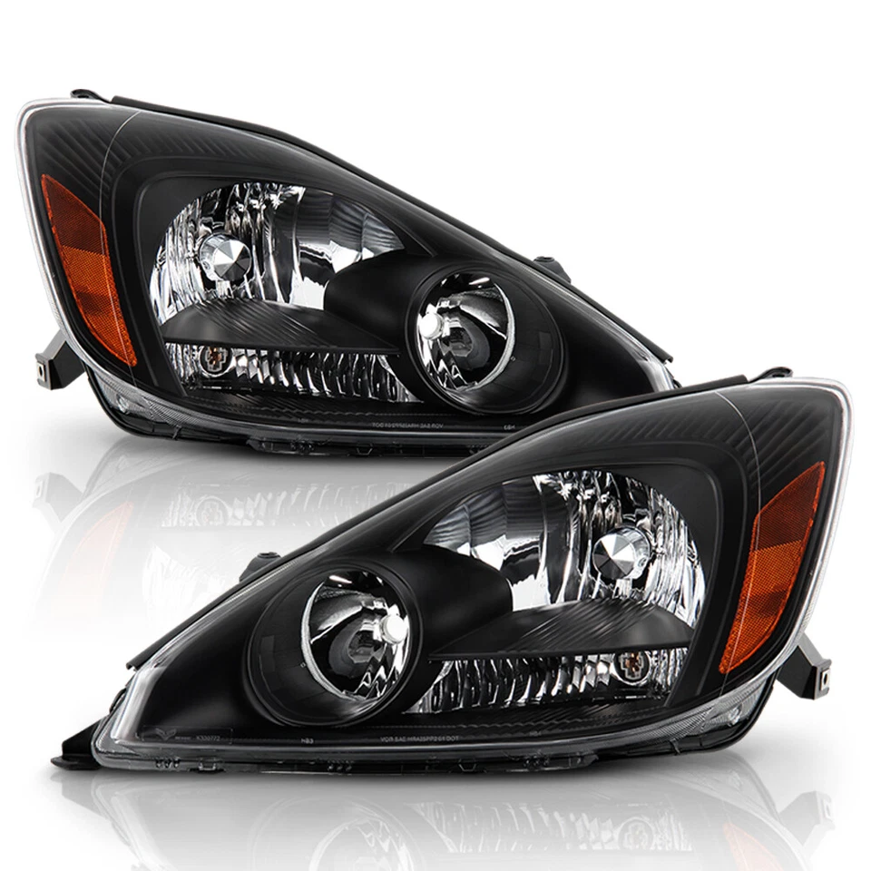 Faros halógenos negros para Toyota Sienna 2004-2005 04-05 izquierda+derecha Foto 2 de 4