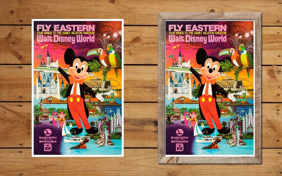 EASTERN AIRLINES - WALT DISNEY WORLD - POSTER - BUY ANY 2 GET ANY
