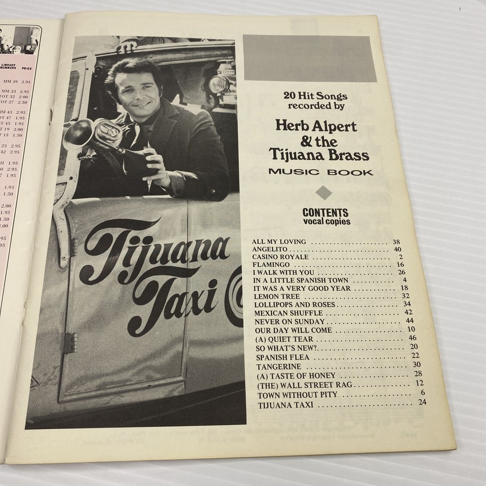 DeLuxe Herb Alpert & the Tijuana Brass Music Sampler Vocal Sheet Music