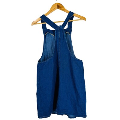 Japna Denim Chambray Button Down Pinifore Dress Large Sleeveless | eBay