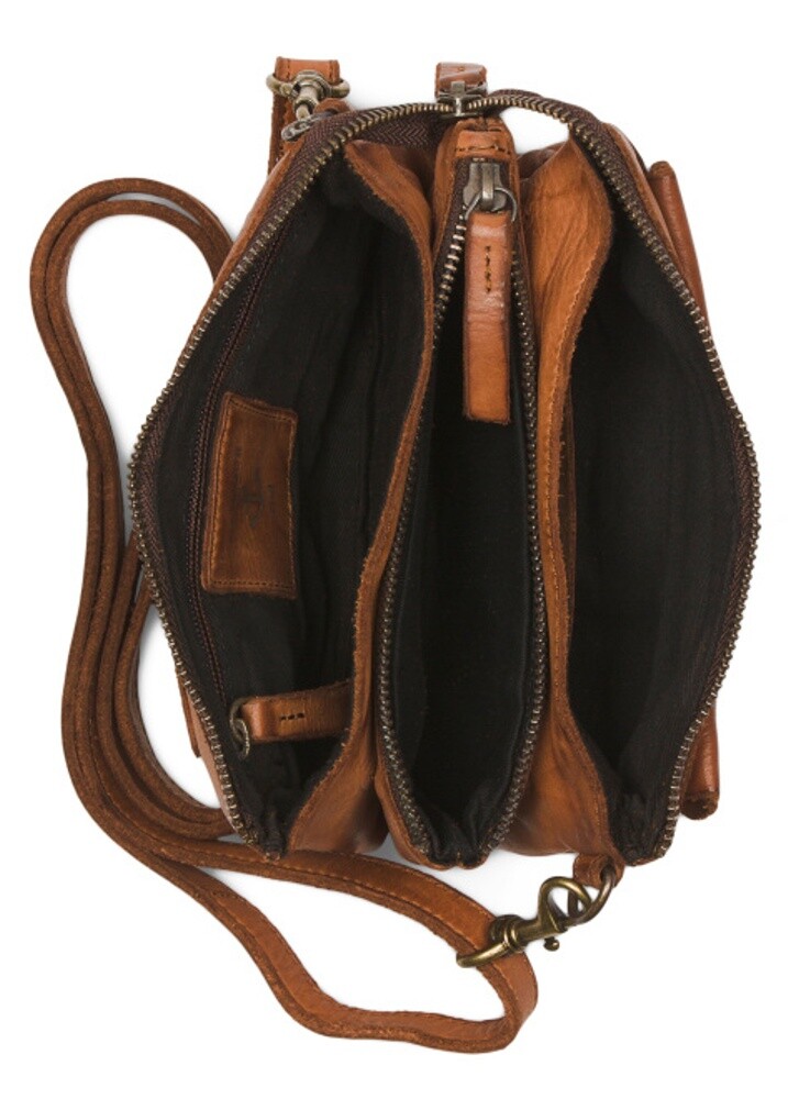 NWT HARBOUR 2ND Distressed Genuine Leather Crossbody Phone