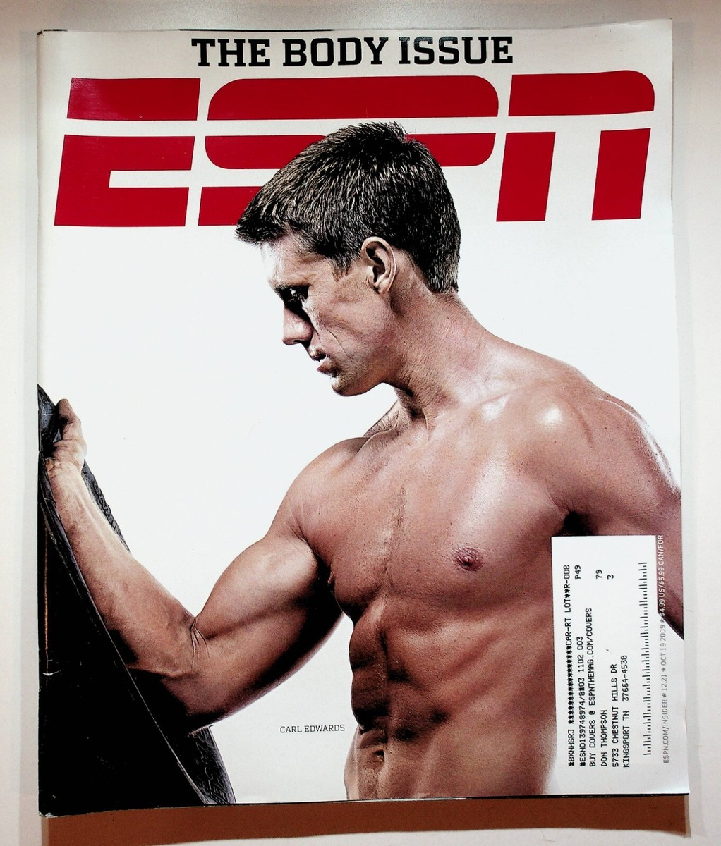 2009 October ESPN Magazine The Body Issue Carl Edwards NASCAR
