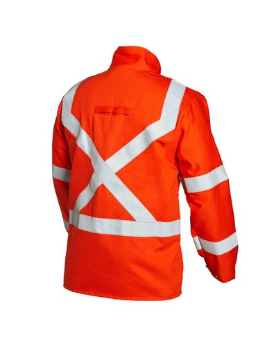 Lincoln K4692-XL High Visibility FR Orange Jacket With Reflective Stripes, XL - Picture 3 of 4