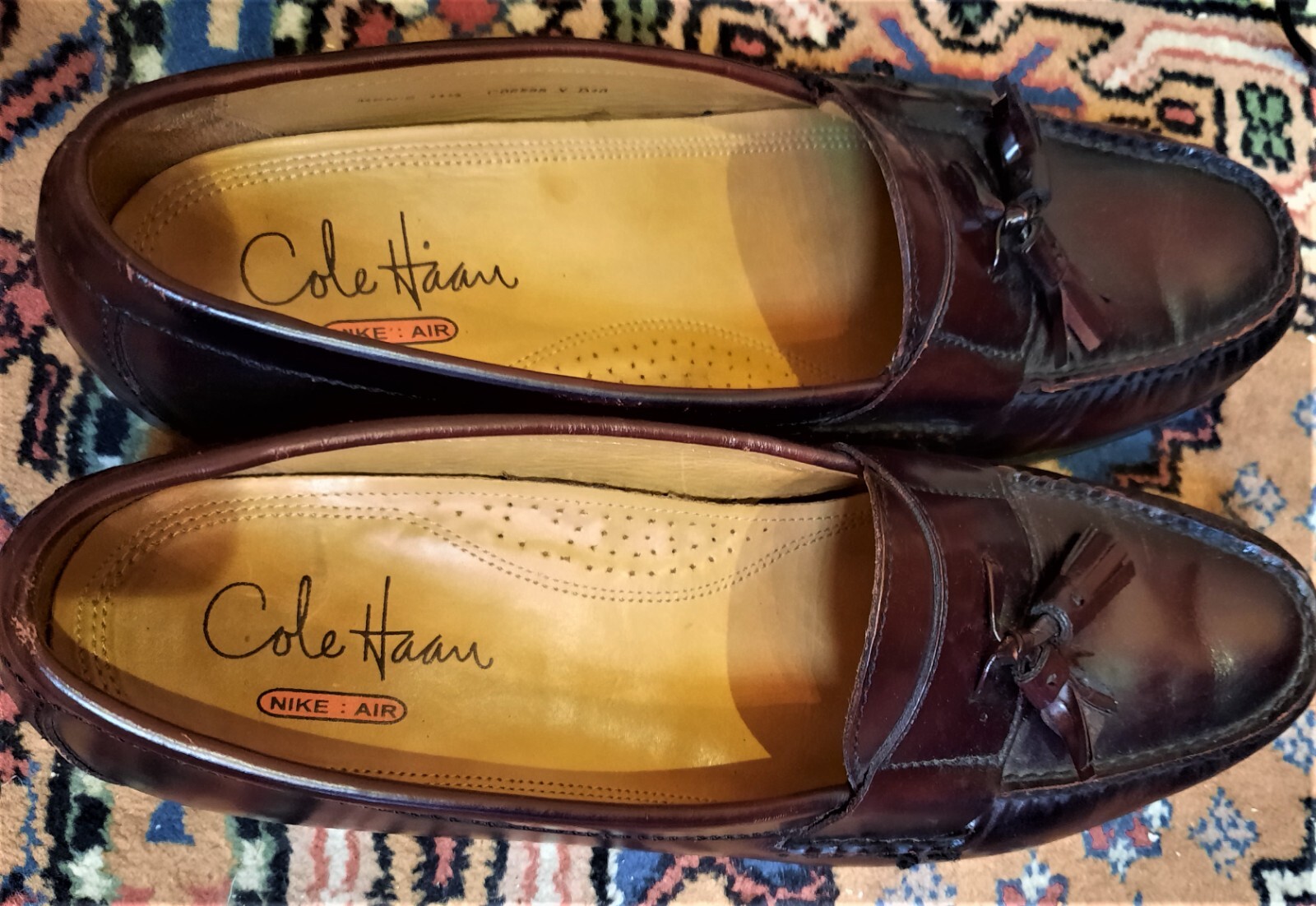 Cole Haan Men Leather High Quality Loafers Burgundy with Tassel 11.5 eBay