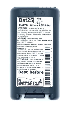 BATSECUR BATTERIA LITIO BAT25 BATLI25 BAT26 X ALLARMI COMPAT LOGISTY DAITEM 3,6V 5,4AH