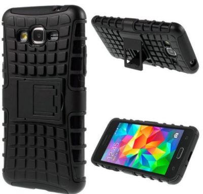 Hülle TPU Handy Tasche Cover Case ARMOR Für Samsung Galaxy J4 Schwarz