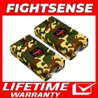 Fightsense 2 Pc Heavy Duty Stun Gun 10 BV Rechargeable LED Flashlight