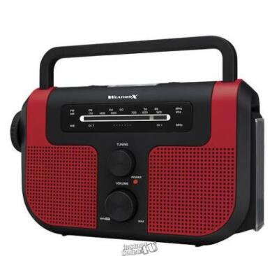 GPX Weather Built In LED Flashlight Radio AM/FM tuner emergency Travel radio