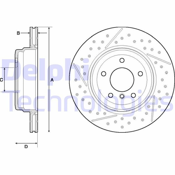 2X Delphi BG4714C Bremsscheibe FüR BMW-image