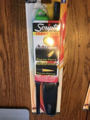New Scripto Aim N Flame Multi-Purpose Lighter 2 Pack Ships N 24h