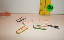 VINTAGE 1/6 DOLL SIZE PINK HAIR PERM RODS 6 COUNT CURLERS ACCESSORY LOT A20