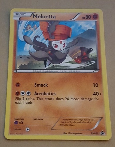 POKEMON PROMO CARD - BLACK AND WHITE - MELOETTA BW69 NM - 第 1/1 張圖片