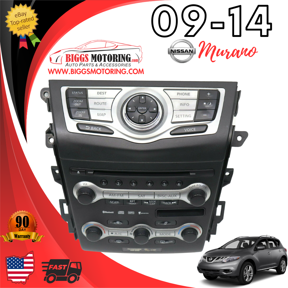 2009-2014 Nissan Murano Navigation Radio Face Ac Control Panel