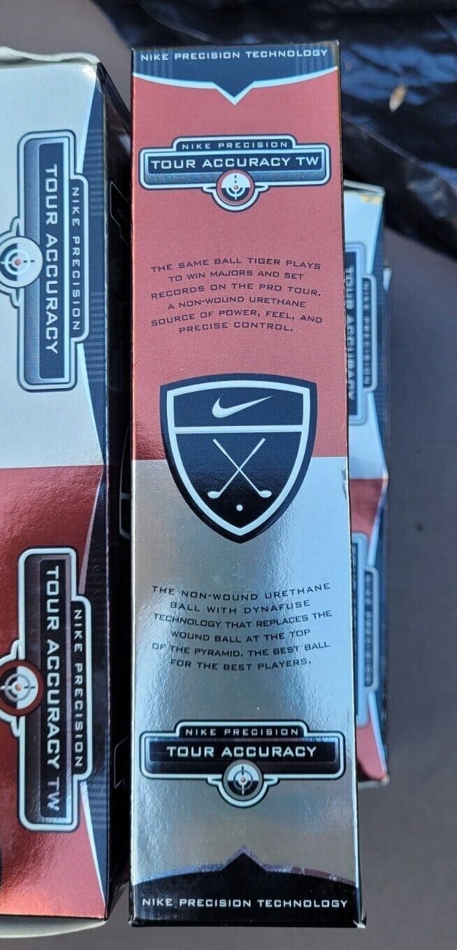 Nike Golf Balls TOUR ACCURACY TW BNIB Tiger Woods vintage Collectible 4x28 boxes