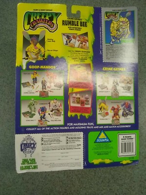 Rare VHTF Creepy Crawlers Crime Grimes Rumble Bee Toy Figure