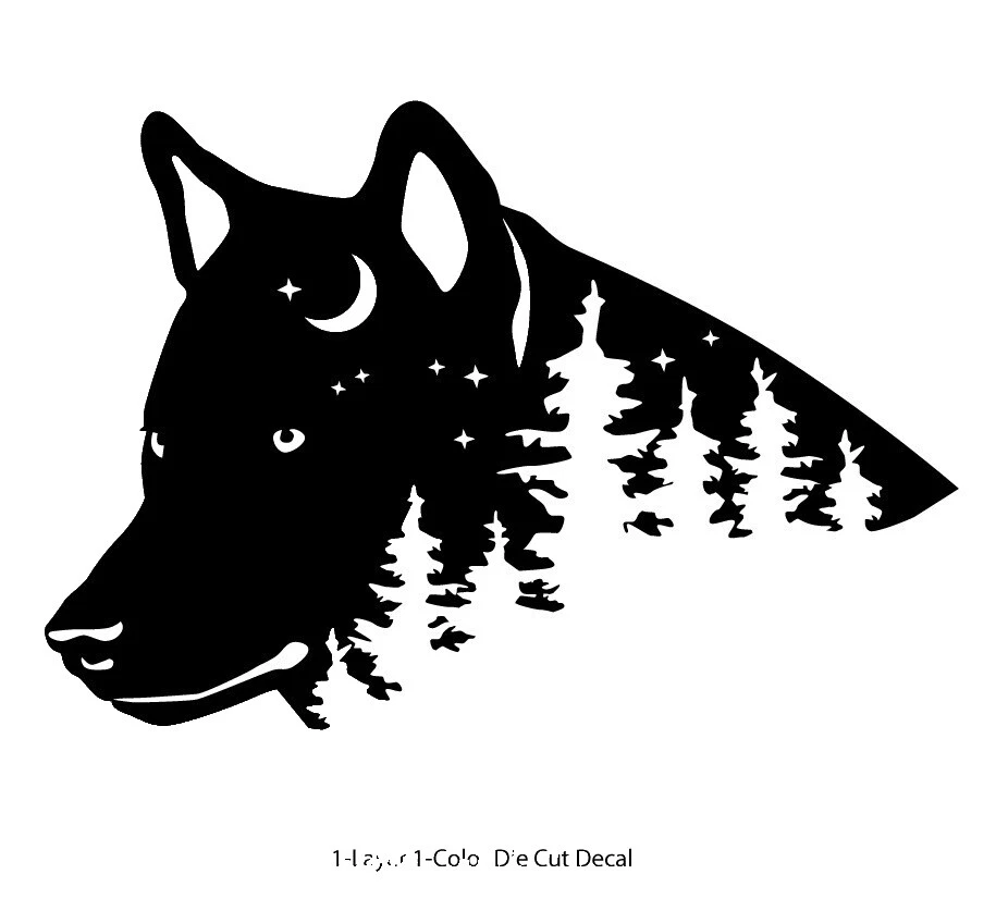 Wolf Calcomanías decorativas y vinilo arte