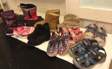 Toddler Girl's Boots , Shoes , Sandals - Size 5,7,8 Lot Of 10 Pair