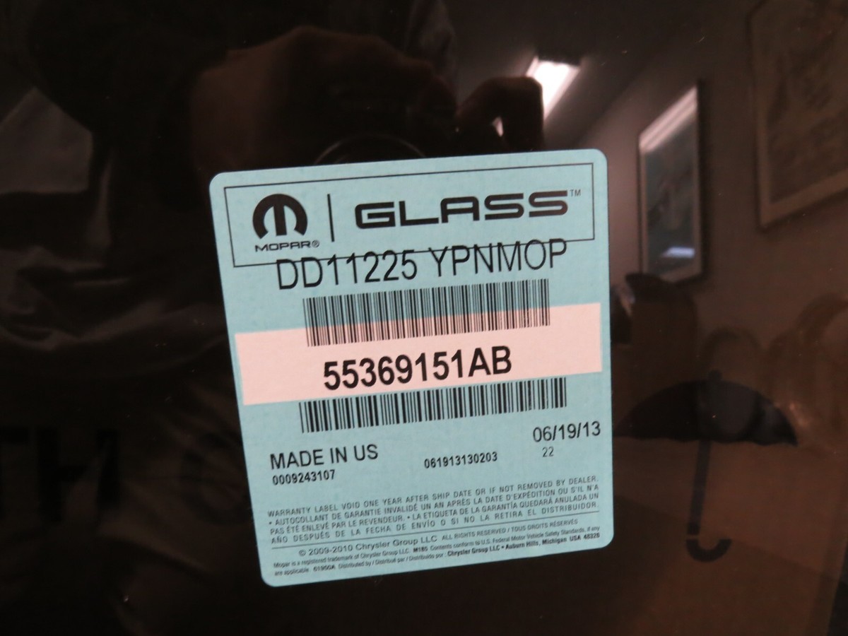 NOS Mopar OEM Rear Door Glass w/ AS3 Privacy Tint 07-11 Dodge