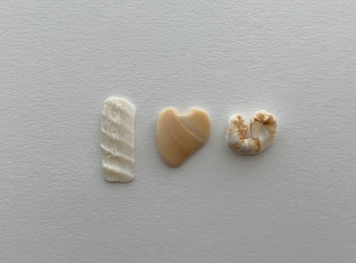 Letra natural en forma de I ❤️U conchas de playa concha marina palabra artesanía arte aniversario EE. UU. - Imagen 12 de 13