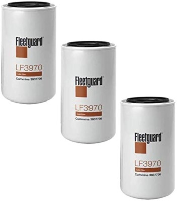 (3) Pack Fleetguard LF3970 Oil Filter For Cummins ISB Free Shipping