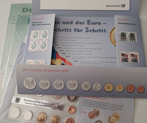 Alemania 2000, juego de monedas de prueba y sellos, G - Karlsruhe - Imagen 3 de 9