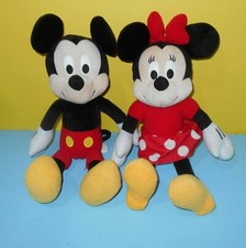 13" Disney Minnie Mouse Mickey Mouse Plush Stuffed Pair 90 Years Kohls Cares