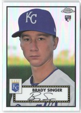 2021 Topps Chrome Platinum Anniversary Brady Singer #6 RC Royals