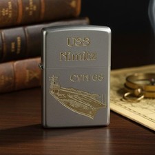 CVN 68 USS Nimitz &ndash; ZIPPO Sturmfeuerzeug m. Diamantgravur &ndash; US Navy