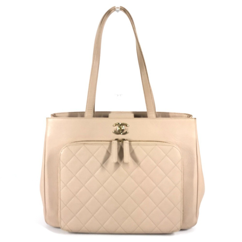 CHANEL Business Affinity Tote in Beige Caviar Leather Shoulder Bag