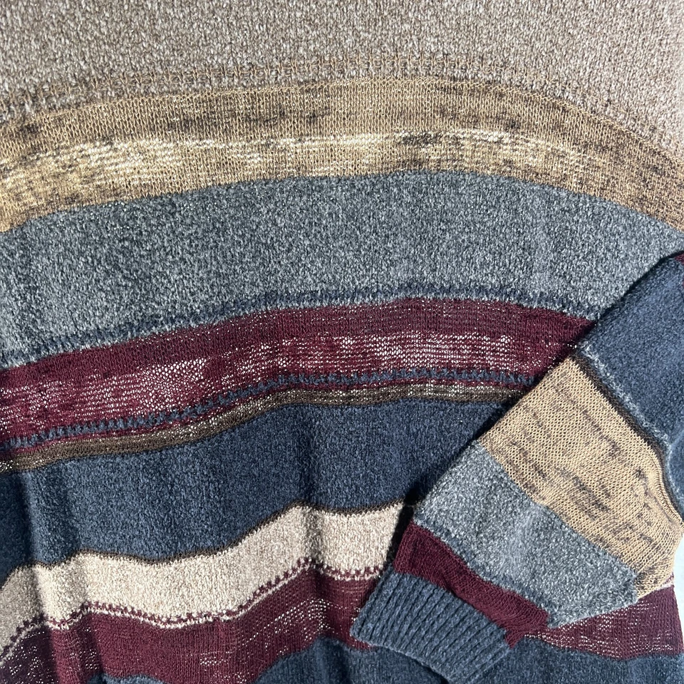 Suéter Dockers Grandpa Para Hombre Mediano Multicolor Rayas Acrílico Tejido Delgado Transparente Foto 4 de 4