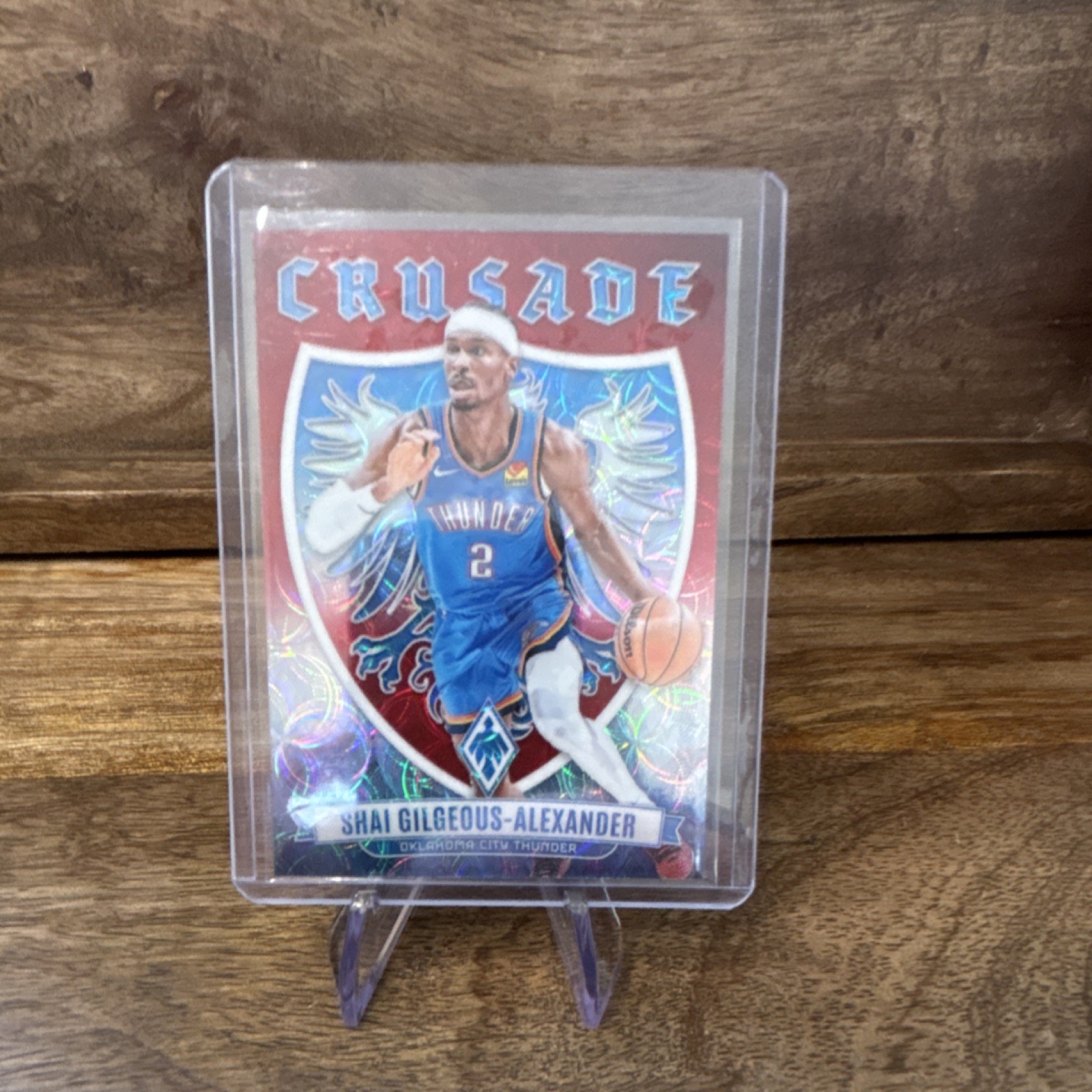 2023-24 Panini Phoenix Shai Gilgeous-Alexander Crusade Red #2 Thunder 37/75