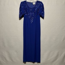 Jovani Puff Sleeve Sequin Dress - size 14