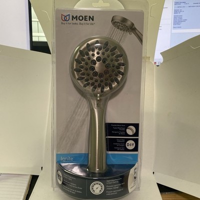 20091SRN 5-Setting Hand Held Brushed Nickel Spot Resist Shower Head, 2.5 GPM