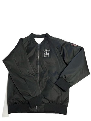 NIKE Air Jordan Jacket Youth Boys Large Black City Of Flight Reversable Bomber