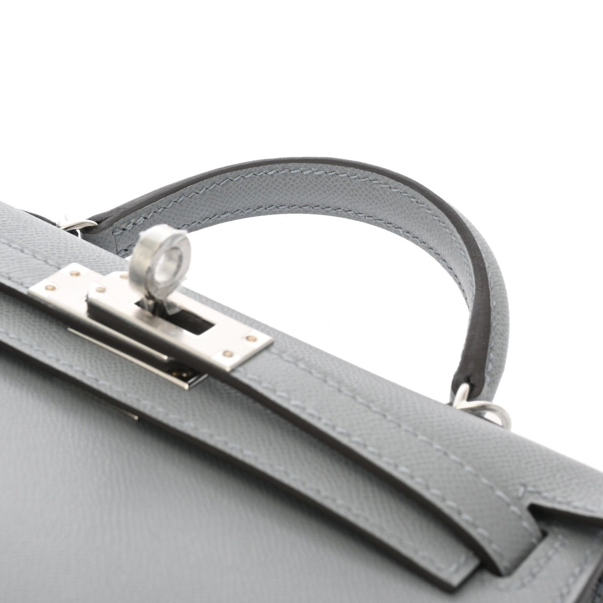 HERMES Mini Kelly 2 Green Pantan Women Handbag GStamp (around 2026) image 4