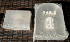 Table Numbers 1-20 5x7" Arch Transparent Acrylic Table Numbers with Stands