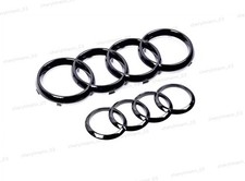 Für Audi Zeichen Glänzend Schwarz Ringe Kühlergrill Edition Emblem …