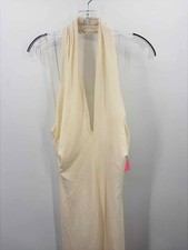 Pre-Owned Alice + Olivia Ivory Size 14 Halter Maxi Sleeveless Dress