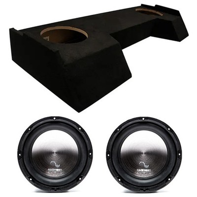 Harmony Bundle Fits 19-25 Dodge Ram Crew Cab HA-A102 10'' Subwoofer Dual Sub Box