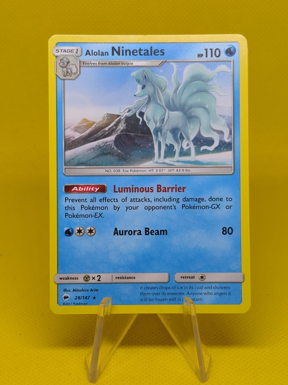 Pokemon - Alolan Ninetales - 28/147 - Rare