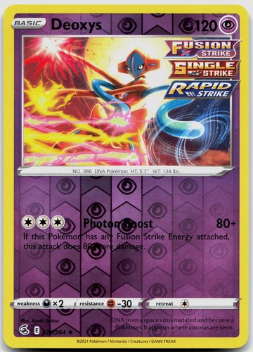 Deoxys 120/264 SWSH08: Fusion Strike POKEMON TCG Holo Rare