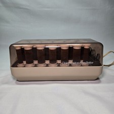 Clairol Custom CareSetter Velvet Hot Rollers Curlers w/ Most Clips KF-20 Vintage