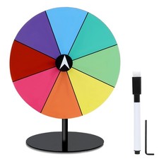 Prize Wheel Dry Erase 8 Inch Spinning Wheel for Prizes All Metal Tabletop Rou...