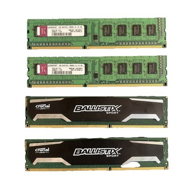 Lot Of 10gb DDR3 Ram (2-4gb & 2-1gb) Assorted Brands See Pictures All Pre Owned!