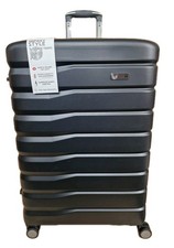 IT Luggage Gravitate 8 Wheel Hard Case 79cm Large Expandable Suitcase Black TSA