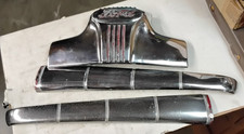 1946 - 48 Ford Super Deluxe Upper Grille Hood Emblem With Sides