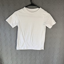 Wonder Nation T-Shirt Boys Size Medium 8 Solid White Blank Short Sleeve