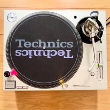 Technics SL-1200MK5 Silver with Dust Cover and Genuine Slip Mat Tested Working