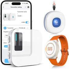 CallToU Wi-Fi Caregiver Pager,Elderly Emergency Alert,App Notification,Home/Clin